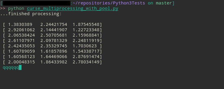 Python curses multiprocessing issue with Pool.map? Stack Overflow