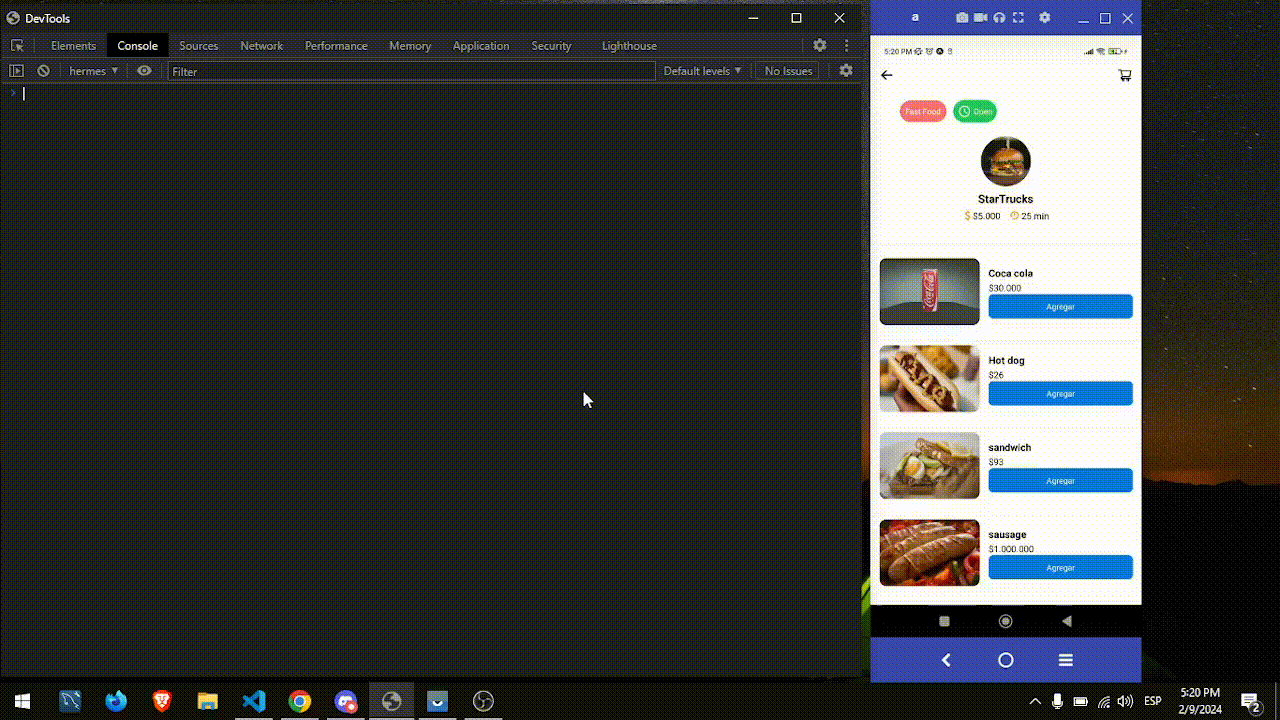 android problems with rendering a list of items in react native