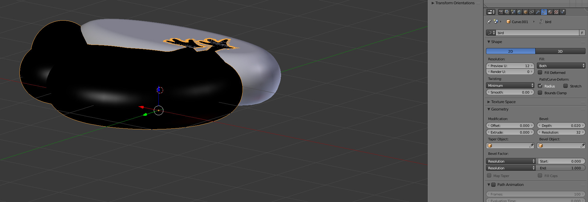 bezier curves Creating an bevel inset on an imported SVG Blender