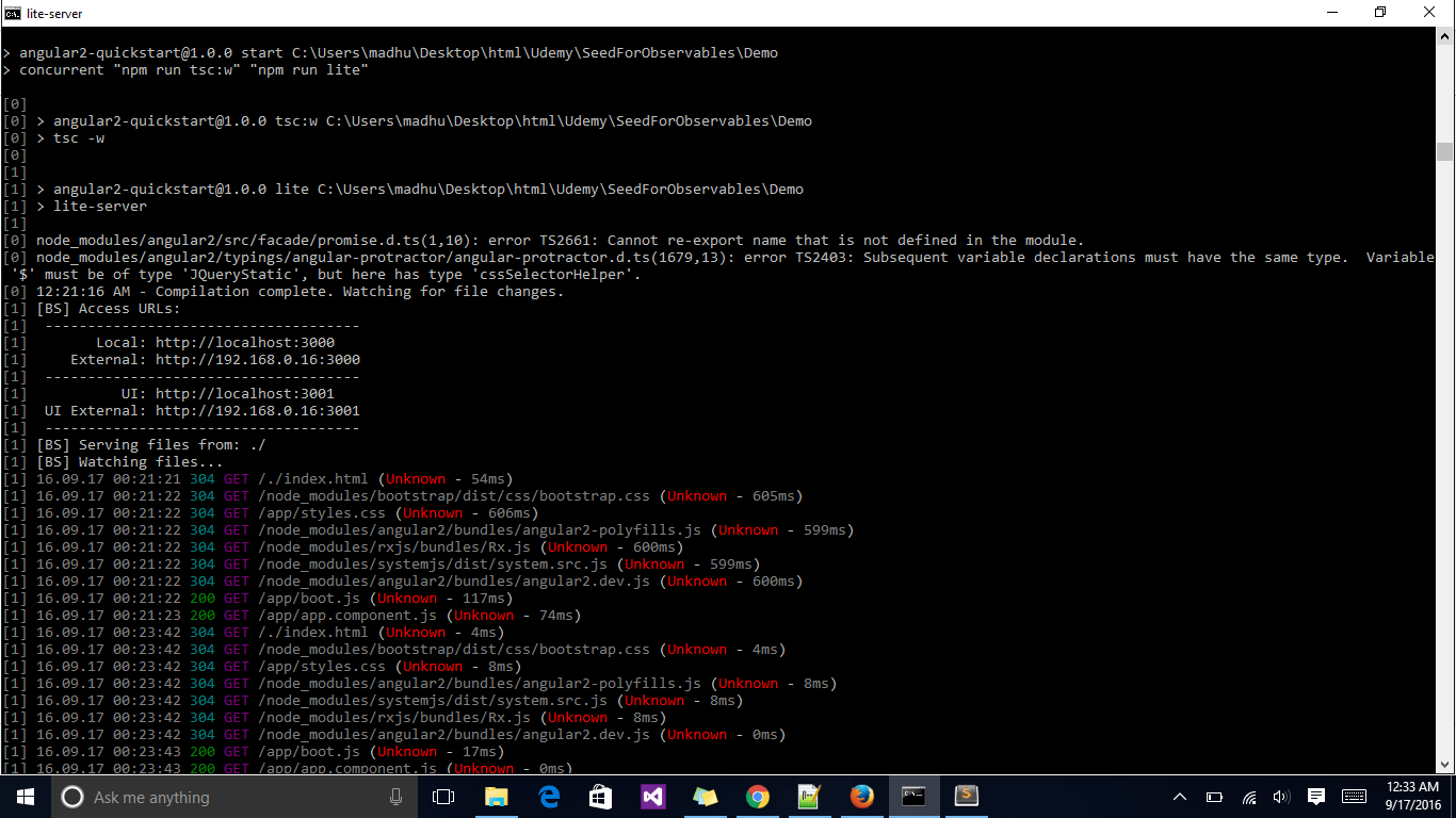 angular my terminal is showing an "Unknown" while fetching files