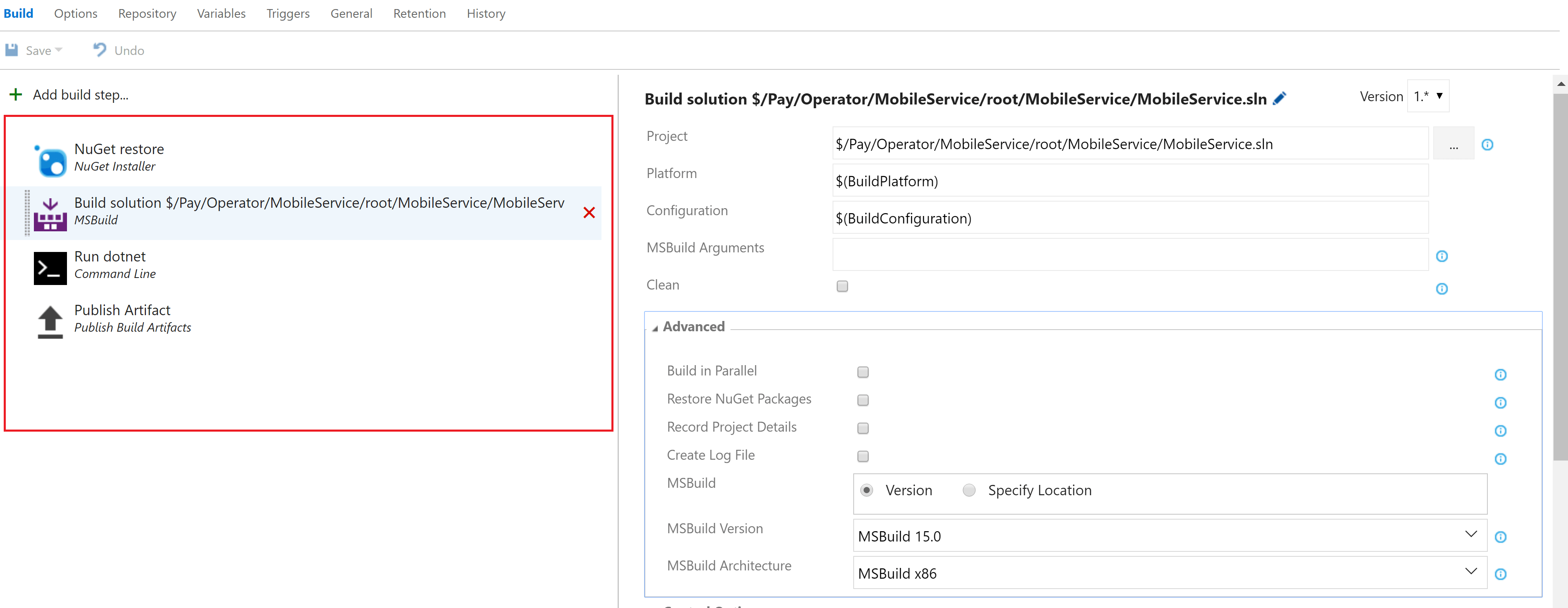 How to access artifacts folder after build in TFS online iTecNote