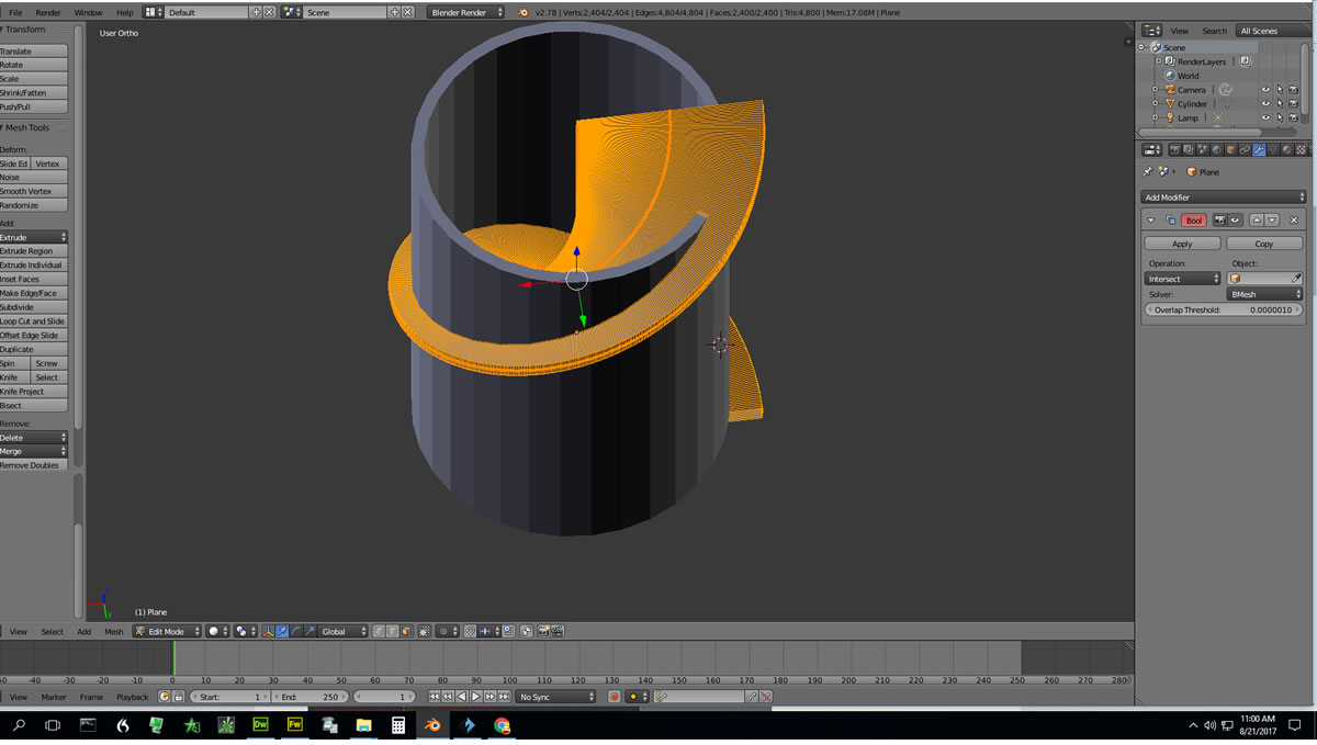 Tried other solutions but Boolean Modifier Difference not working