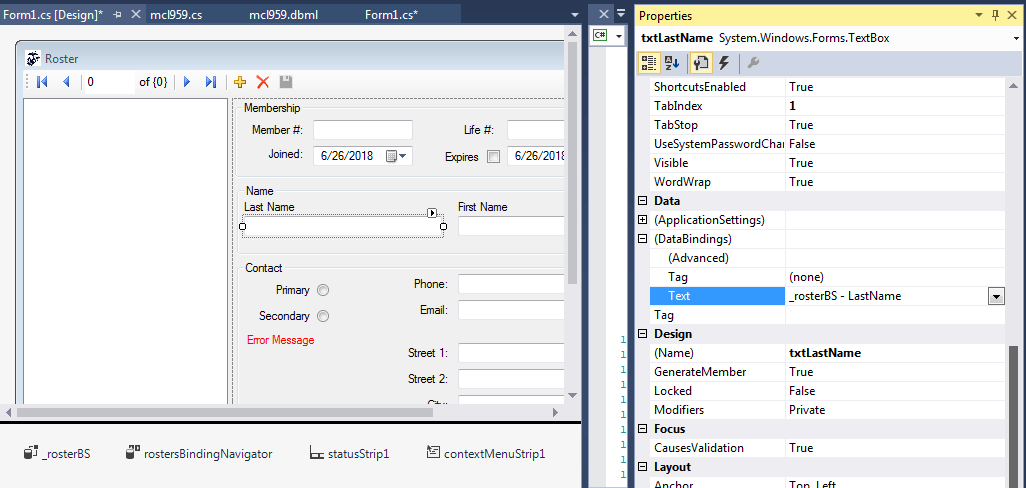 c How to Read the Data Binding on a Windows Forms Controls Stack Overflow
