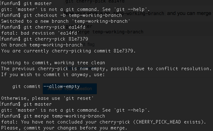 git The last commit did not succeed Stack Overflow