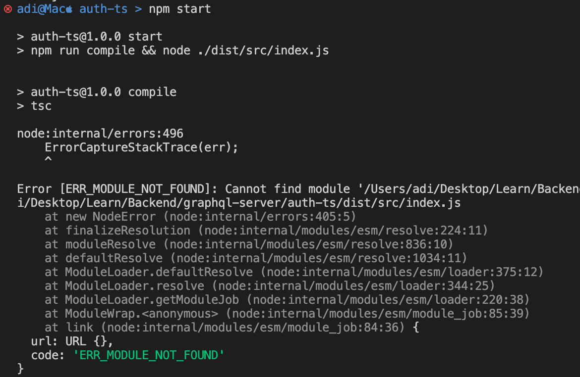 Module import path resolution error in apollo server v4 Stack Overflow