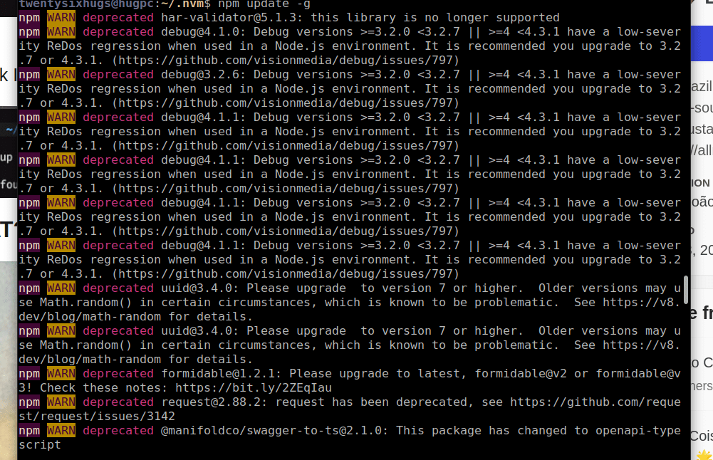 node.js Cannot fix global packages vulnerabilities Stack Overflow