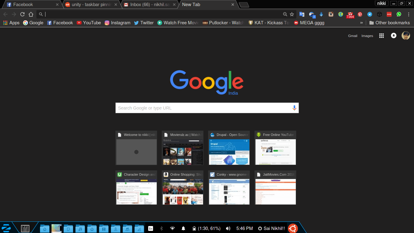unity Taskbar pinning of apps are not being seen And Grub theme