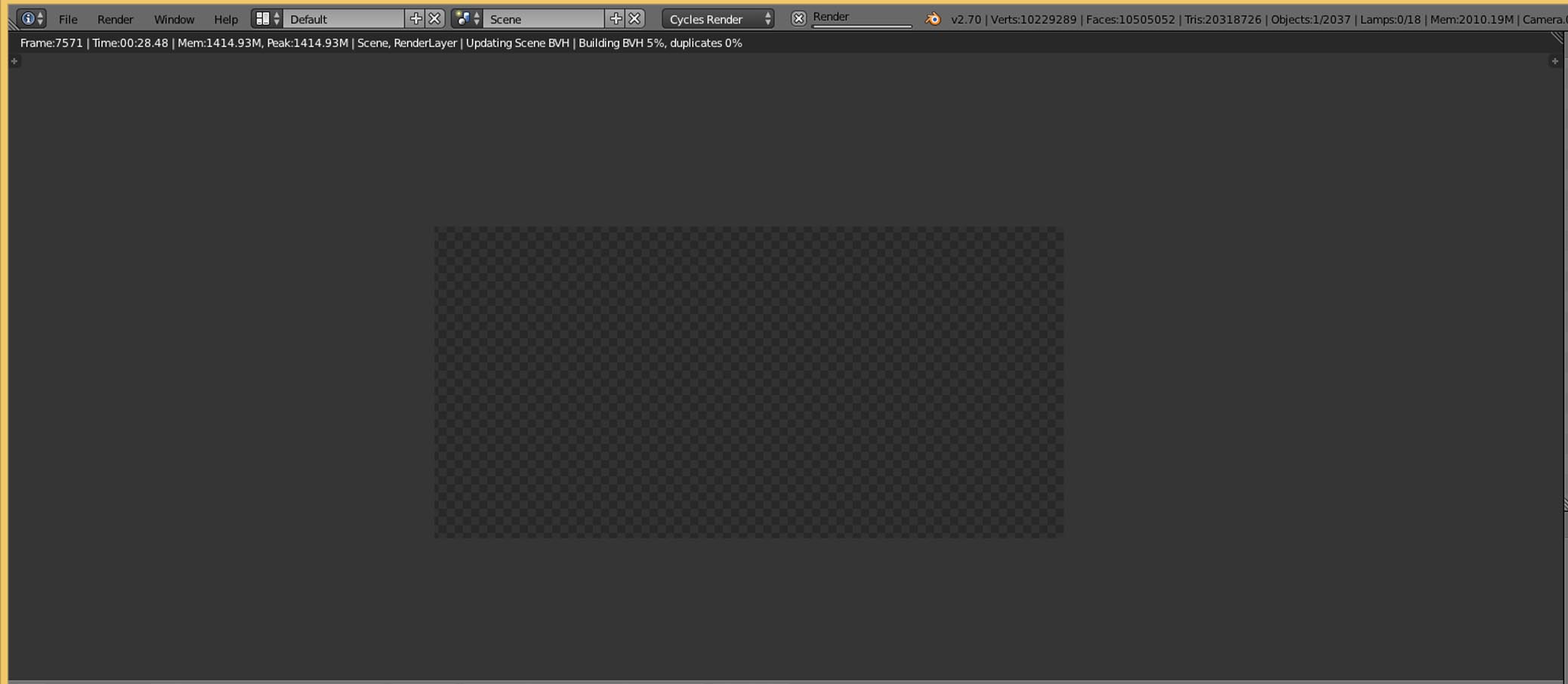 rendering Blender won't render the image when set to GPU compute