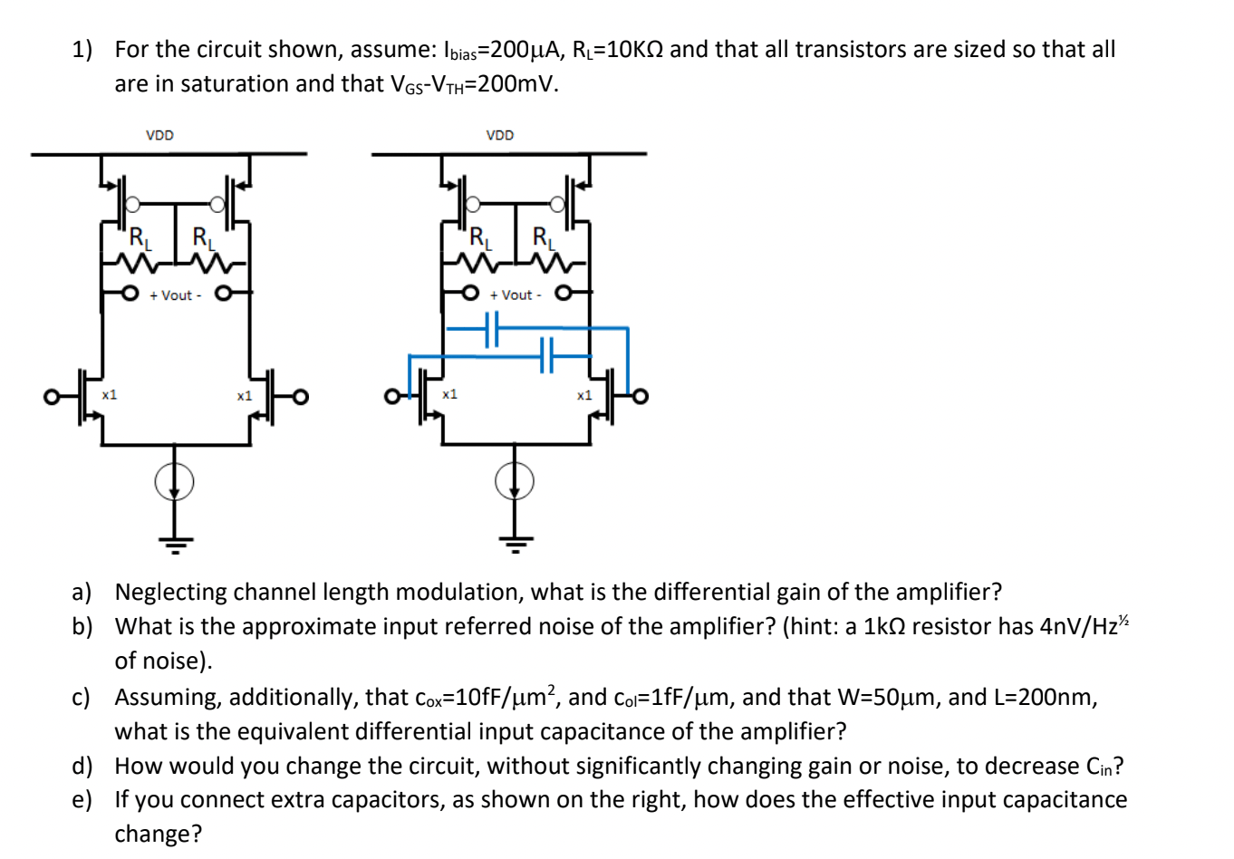 circuit analysis What is the input capacitance of a differential pair