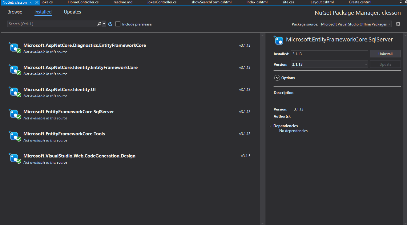 c# - Unable to find NuGet packages despite packages being installed