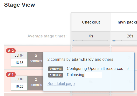 groovy Can I code Jenkins pipeline stage view page to display git