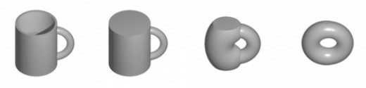general topology How can a mug and a torus be equivalent if the mug