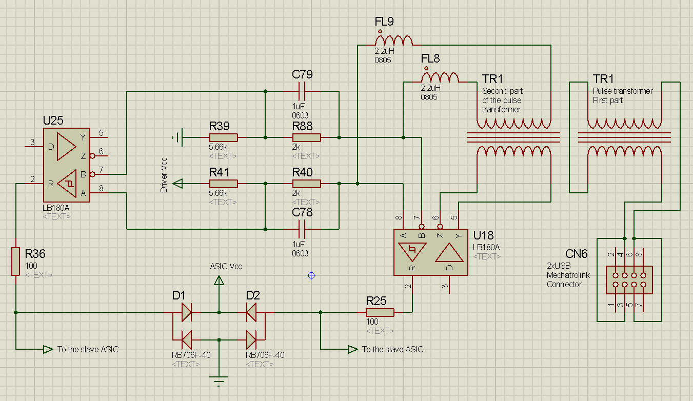 Electronic Reverseengineering RS485/MechatrolinkII frontend design
