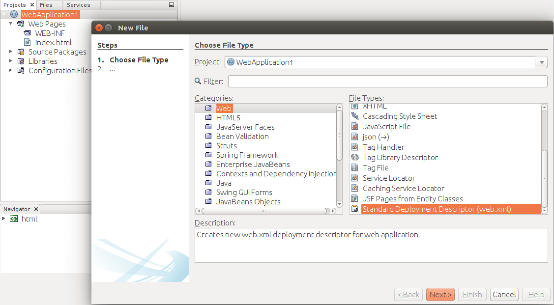 java Unable to find web.xml in netbeans 7.0.1 Stack Overflow