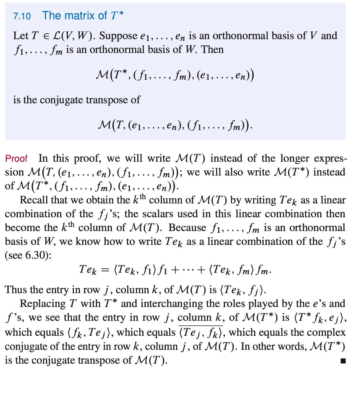 linear algebra - Conjugate transpose of matrix is the adjoint intuition