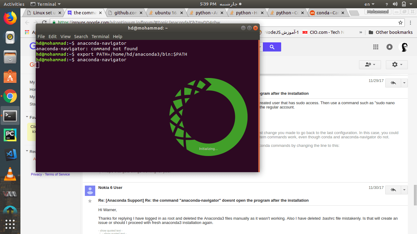 ubuntu 16.04 AnacondaNavigator Ubuntu16.04 Stack