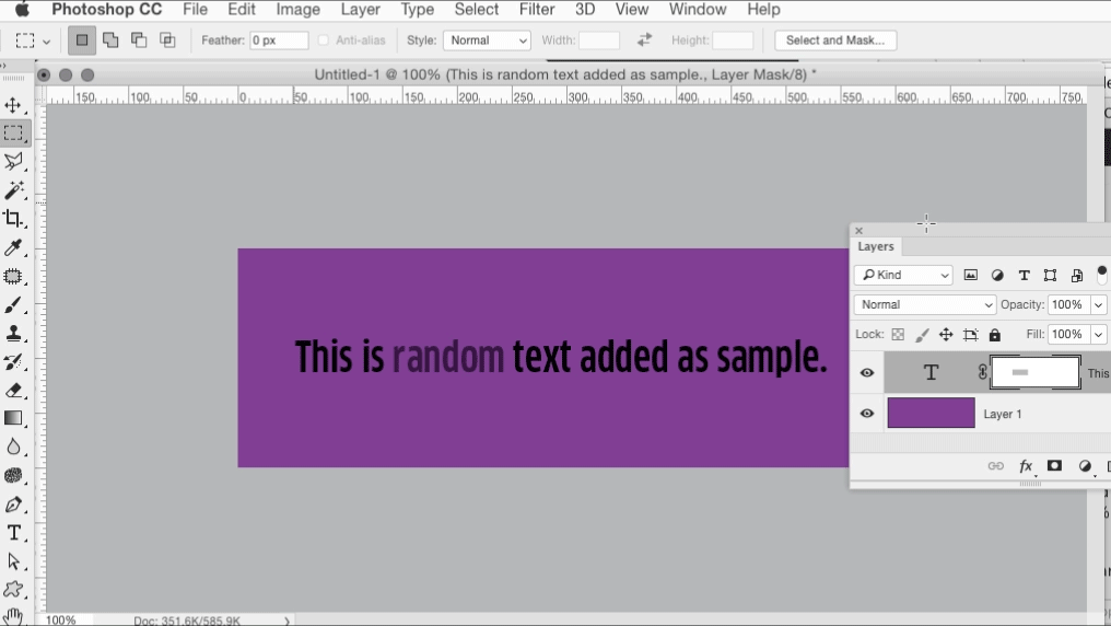 change opacity of certain words in a text layer Graphic