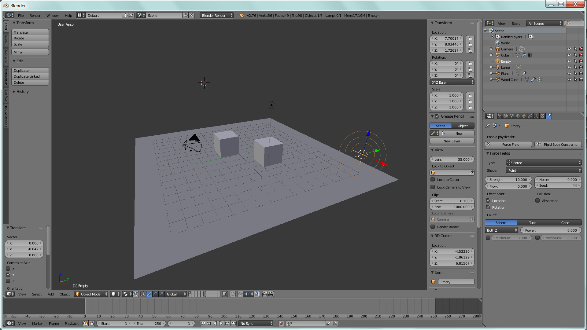 Force fields affecting selected rigid body objects Blender Stack Exchange