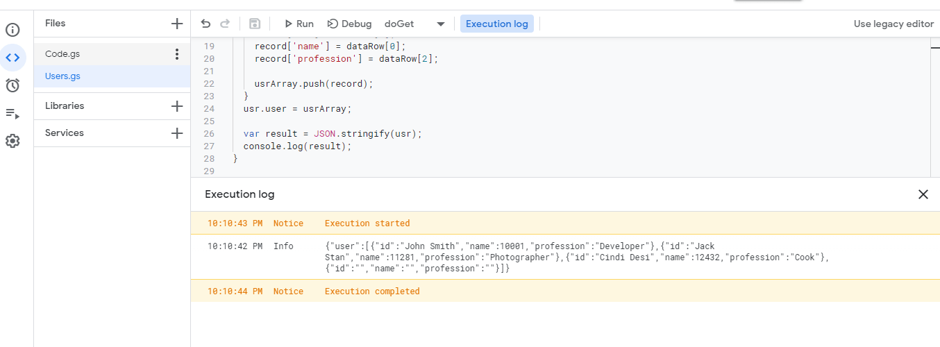 javascript Google spreadsheet error TypeError Cannot read property