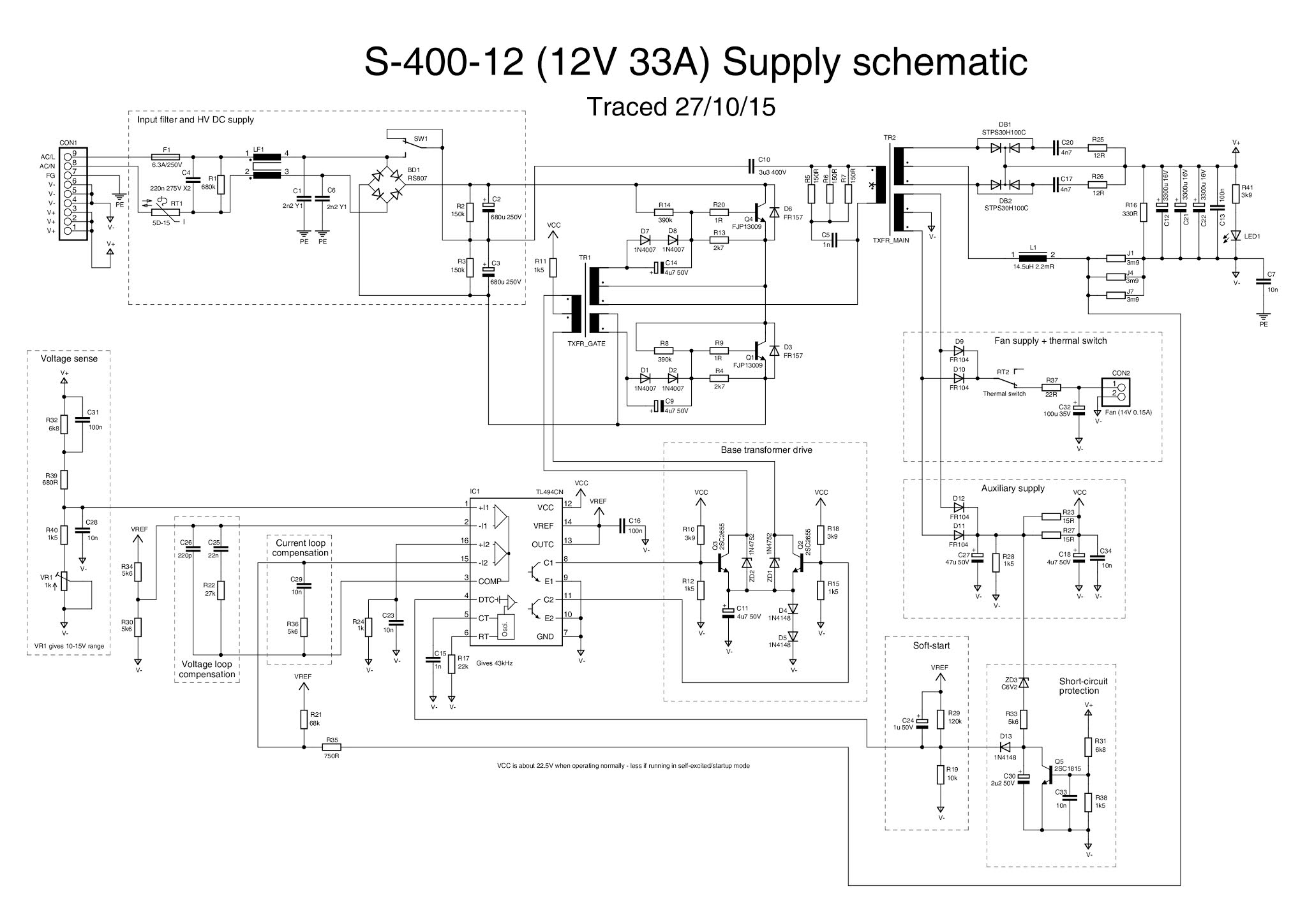 power supply How does this PSU start? The IC needs to be powered by