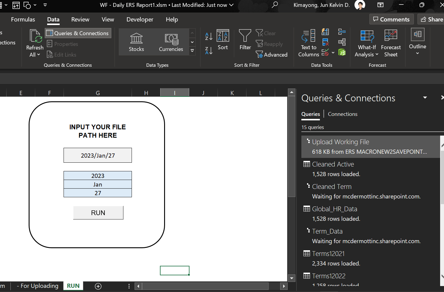 excel Create Progress bar to monitor all queries refresh as a whole