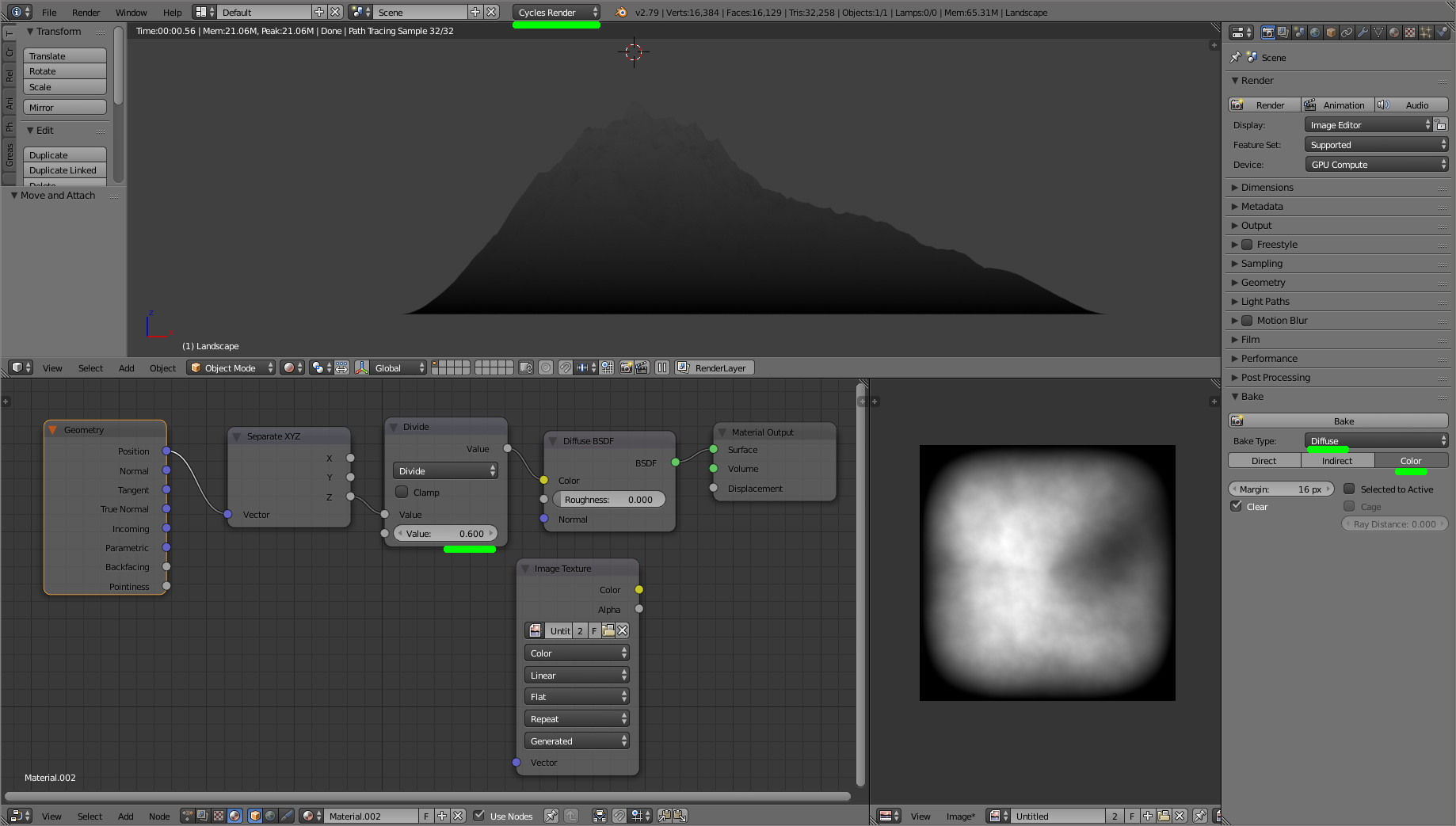 Create height bitmap from mesh Blender Stack Exchange
