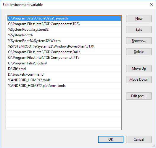 cordova Android target not installed Stack Overflow