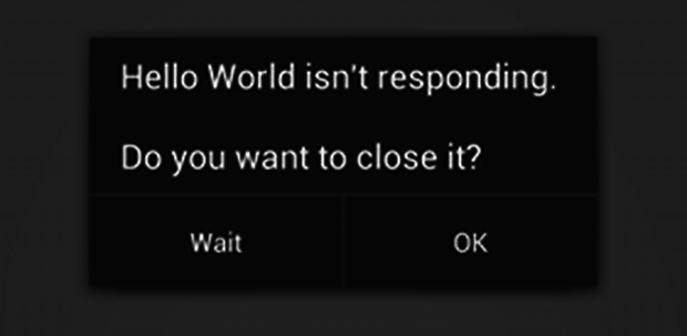Application isn't responding Delphi XE6 Android Stack Overflow