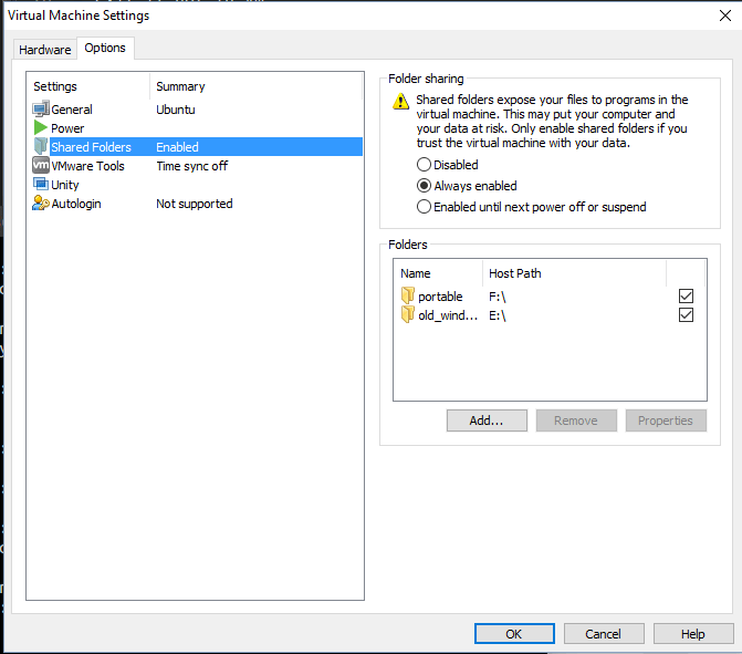 Cannot mount windows 10 shares using openvmwaretools, vmworkstation12