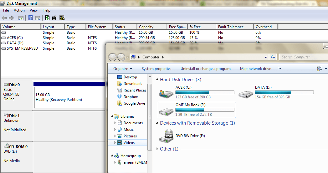 windows 7 Hard Drive Failure? Cannot run CHKDSK. Recovery? Super User