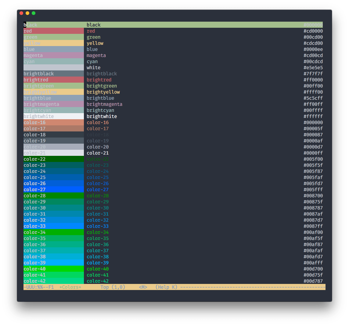 bash Emacs 256 colors in iTerm2 Stack Overflow
