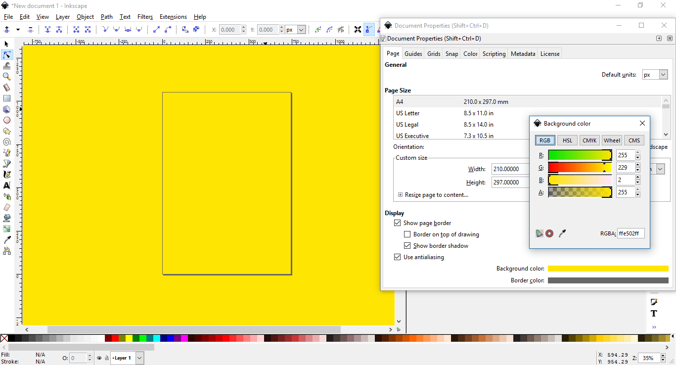 Inkscape Change Background Color To Transparent