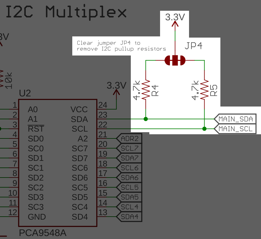 wires I2C pull up resistors and an I2C MUX Arduino Stack Exchange