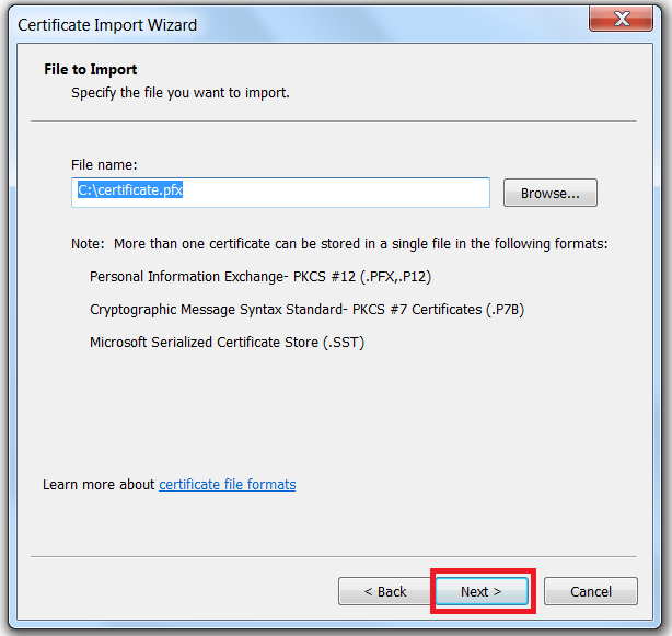 c System.Security.Cryptography.CryptographicException keyset does