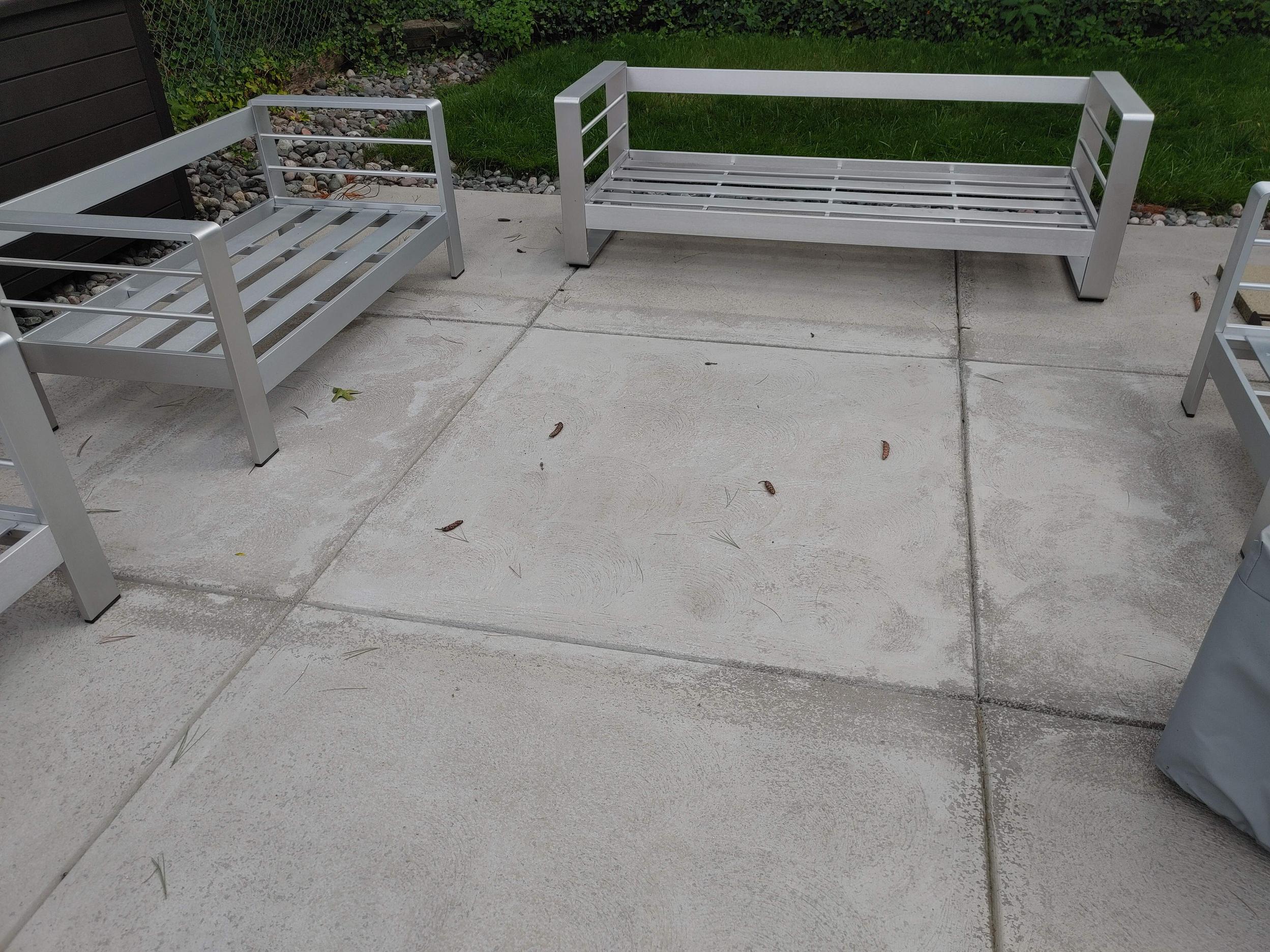 How To Remove Rug Stain/Discoloration on Concrete Patio Home