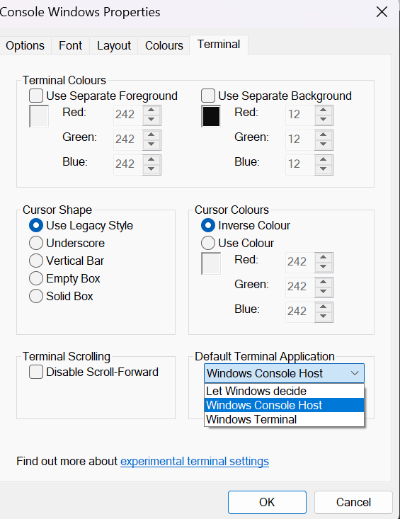 batch file Dynamically change terminal window size on Win11 Super User