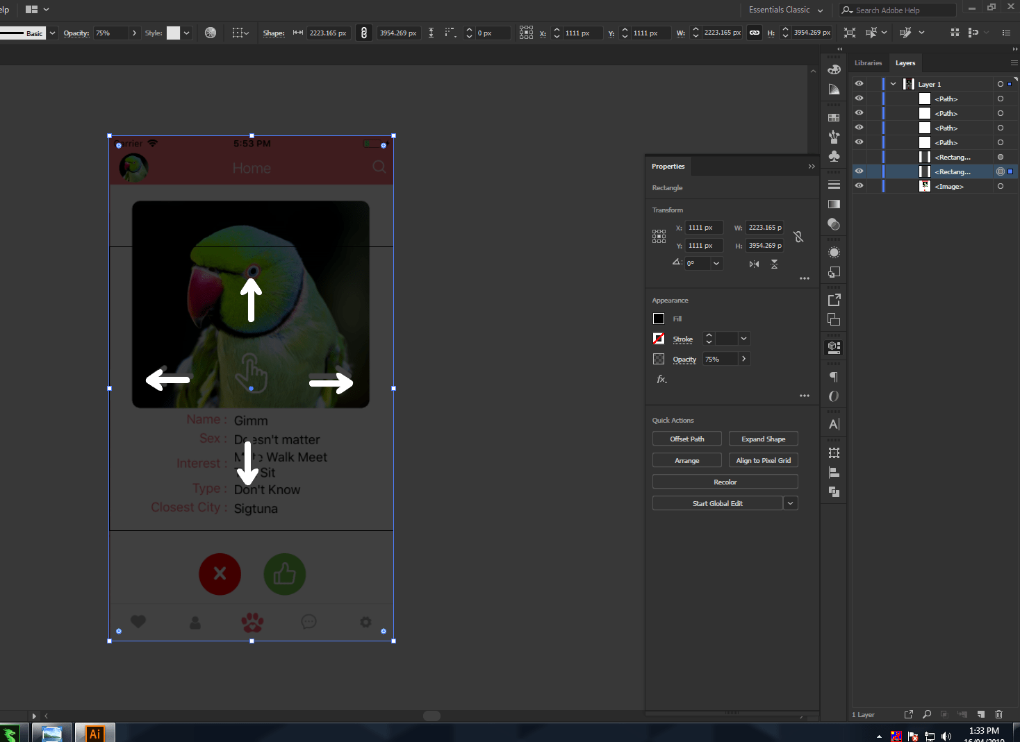 adobe illustrator The darker shade on app screen? Graphic Design