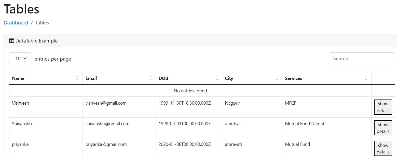 node.js Show detail Button in table not working(instead pages gets