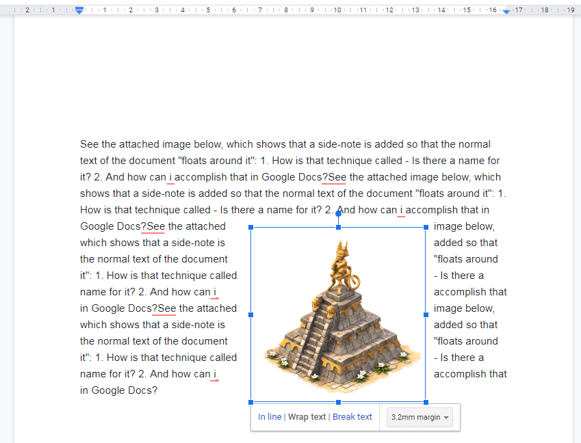 Googledocs How to float text by text in Google Docs Valuable Tech