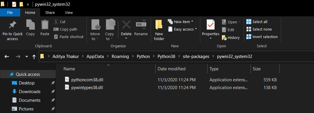 python ImportError No system module 'pywintypes' (pywintypes34.dll