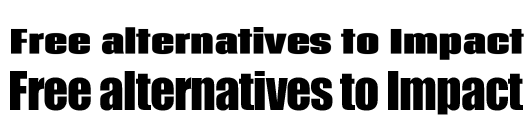 font Free alternatives to Impact