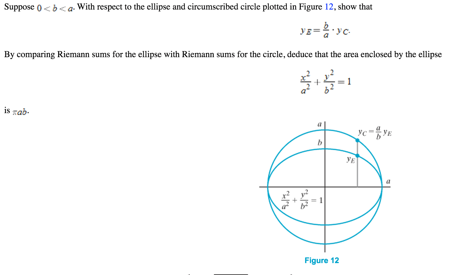 Calculus Riemann sums for circle and ellipse Mathematics Stack Exchange