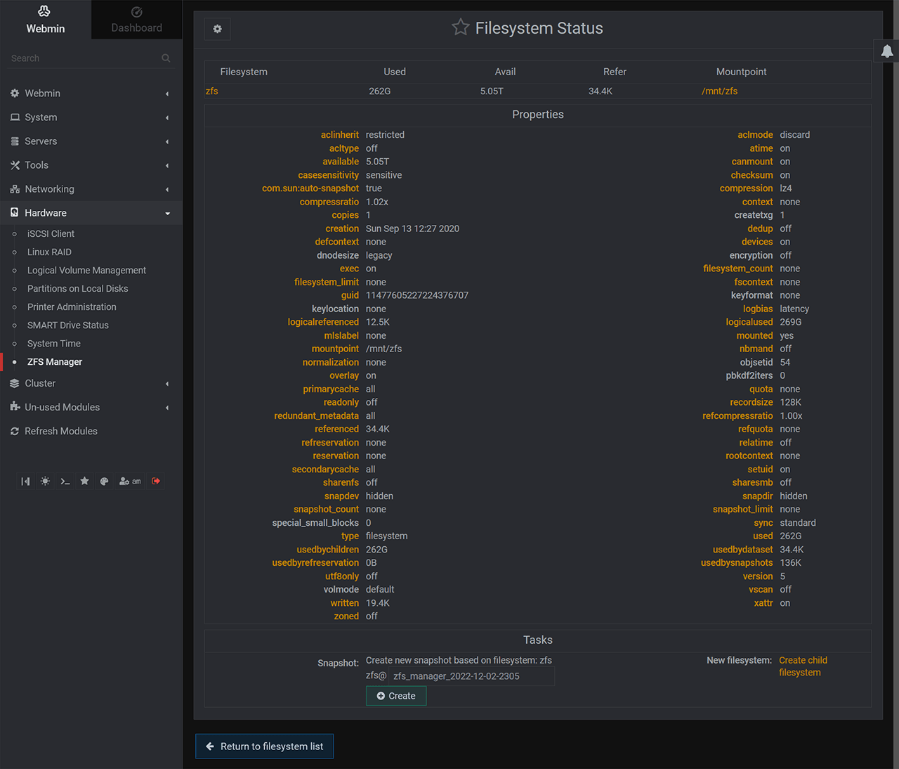 What GUIbased, opensource software options are there for configuring ZFS?