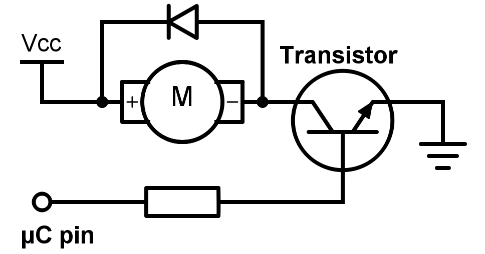 DC motor PWM control and flyback diode question Electrical