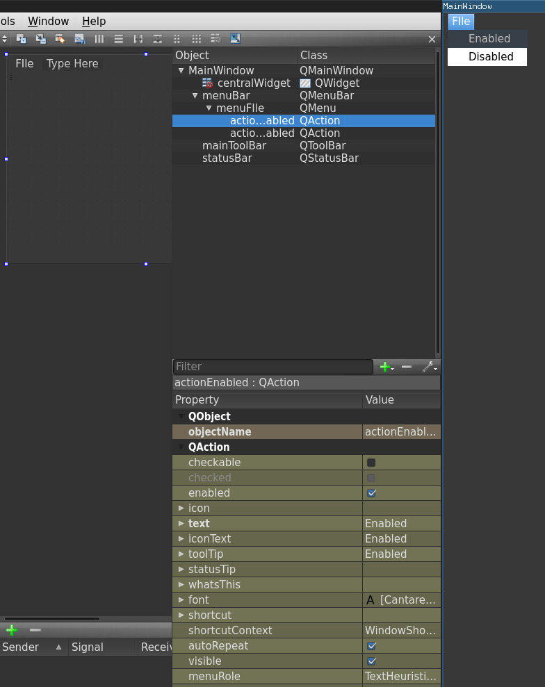 c++ Select Disabled Actions in QMenu via Stylesheet Stack Overflow