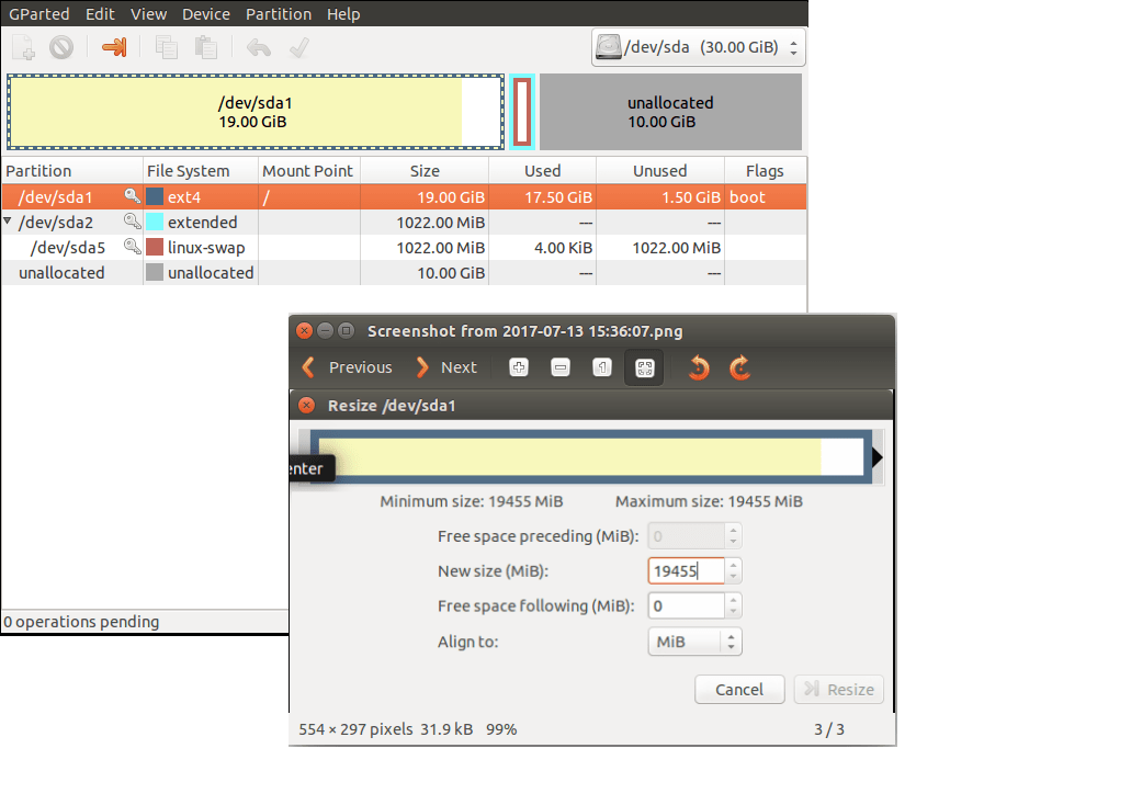 partitioning How to extend partition in Ubuntu Guest on Vmware Ask
