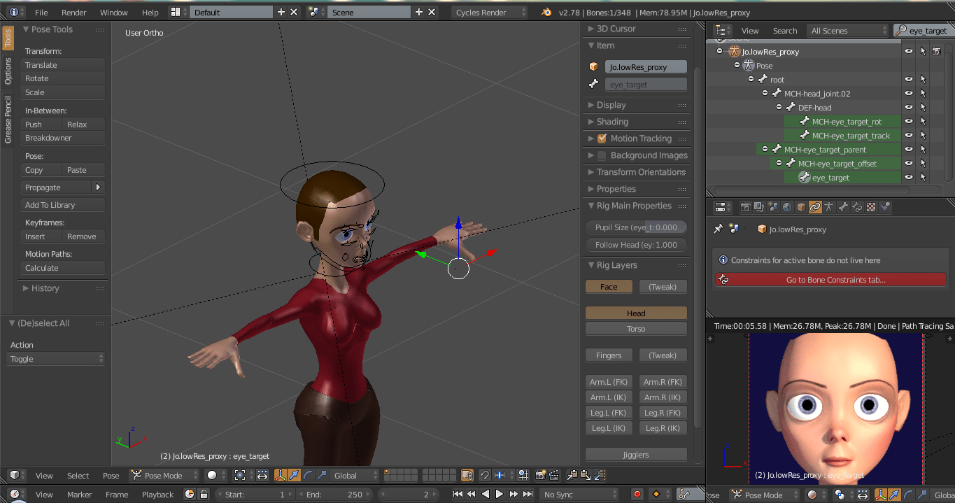 animation eye target controller is not visible in CG Cookie Flex Rig