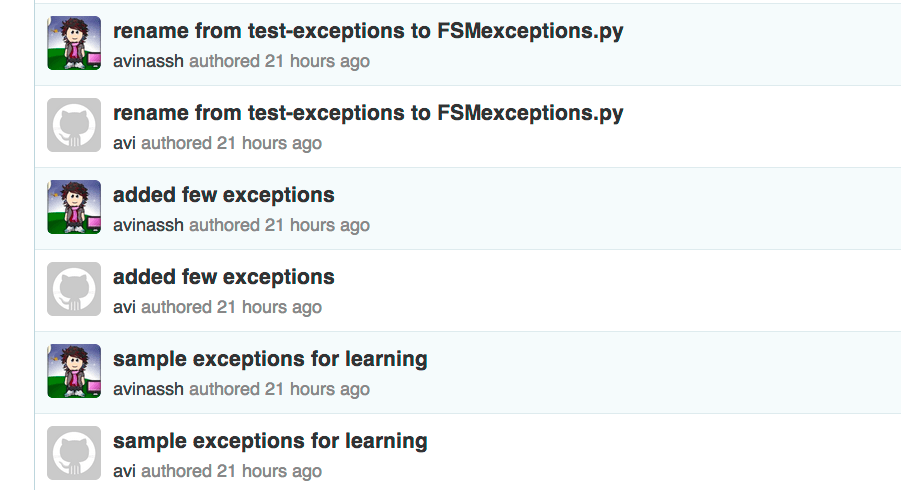github Removing duplicate commits which happened while changing git