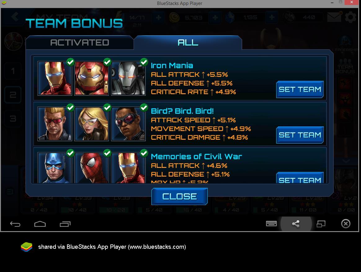 How do I figure out all the possible teams in Marvel Future Fight? Arqade