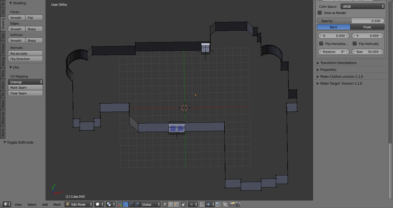 modeling Thicken Walls of Building without Distortion Blender Stack